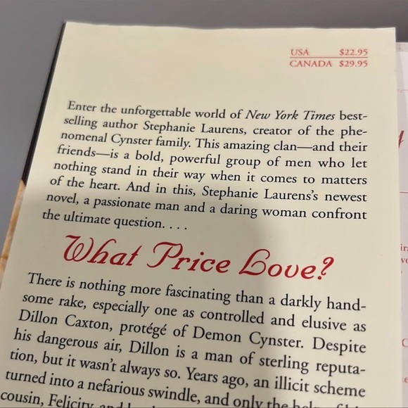 ⭐️3 for $15⭐️ Hardcover | What Price Love by Stephanie Laurens - Picture 5 of 5